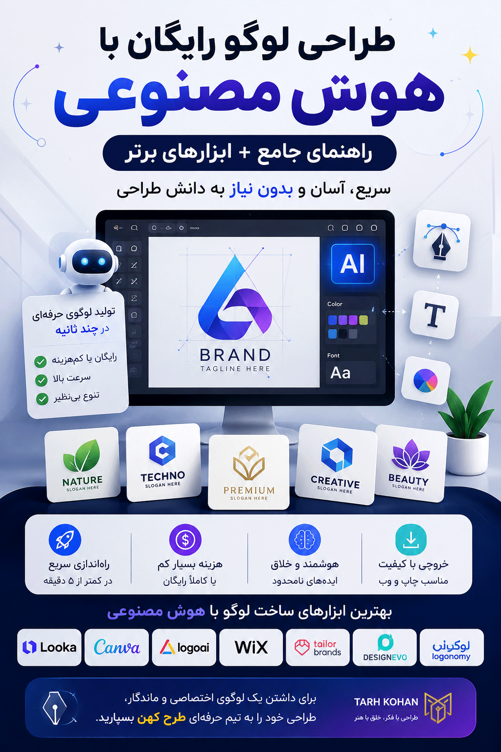 ساخت لوگو فارسی با هوش مصنوعی